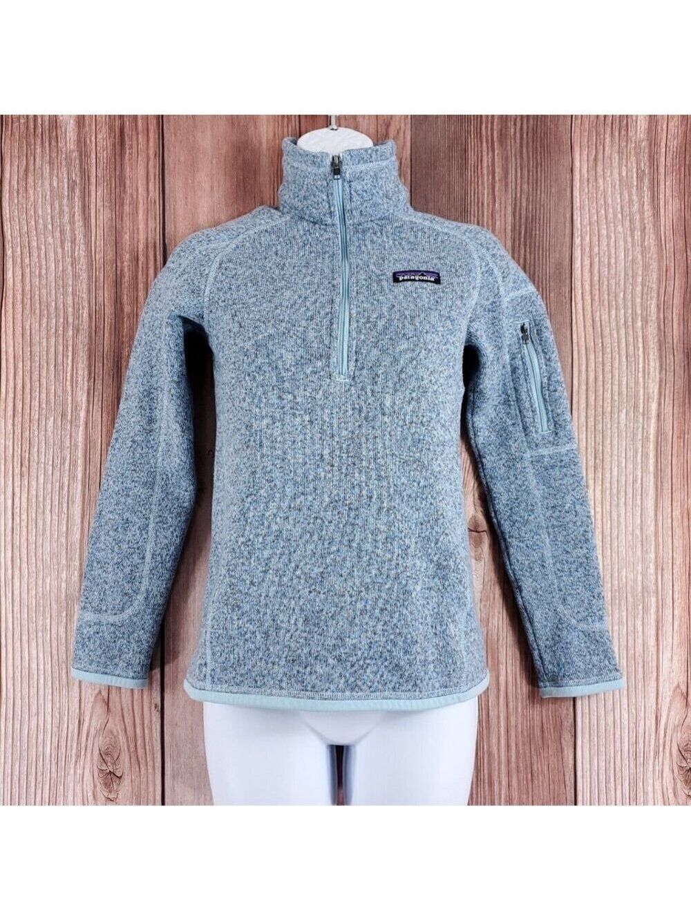 *READ* Patagonia Womens Size XXS Better Sweater 1/4 Zip Pullover Blue 25617